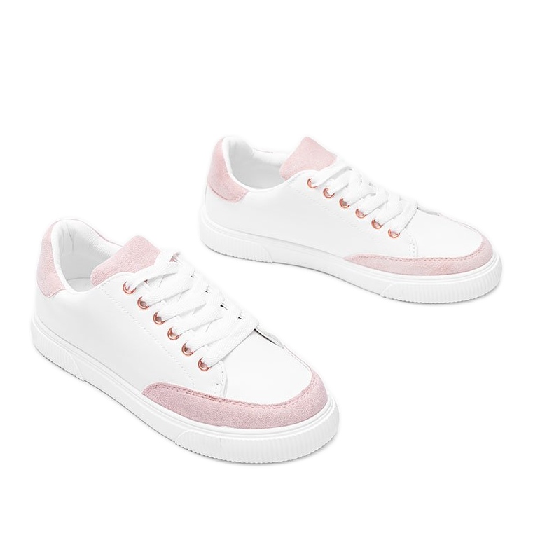 Biało różowe sneakersy Brighton
